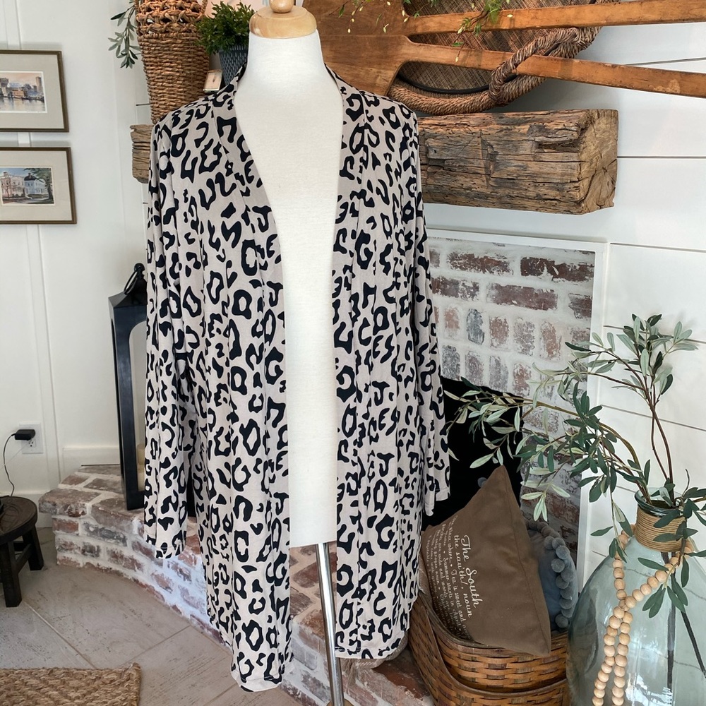 Tickled Teal Leopard Cardigan